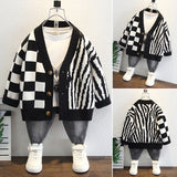Toddler Boys Sweater Boys' Cardigan Sweater Autumn and Spring