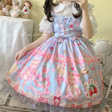 Gothic Lolita Harajuku Style Clothing Master Bear Lolita Sweet Girl JSK Suspender Dress