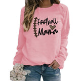 Boy Mama T Shirt Football Mama Printed round Neck