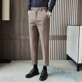 Men Trousers Business Slim Casual Pants