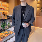 Double Brewed Seersucker Suit Leisure Suits for Men