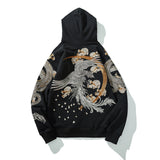 Varsity Jacket Nine-Tailed Fox Embroidered Hoodie