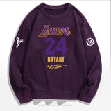 In Memory of Kobe Hoodie Kobe Purple 24 Signature Commemorative round Neck Sweater Loose Casual