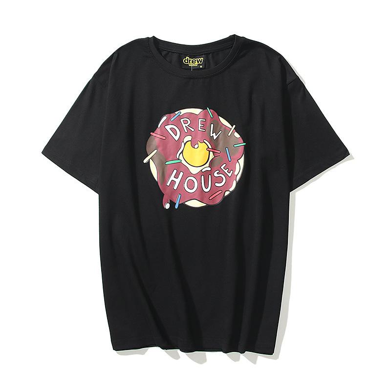 Justin Bieber Drew House Chocolate Donut Summer Loose Men's and Women's ShortSleeved Tshirt