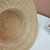 Straw Hat Wide Brim Sun Hat Summer Seaside Travel Sun-Proof Beach Hat