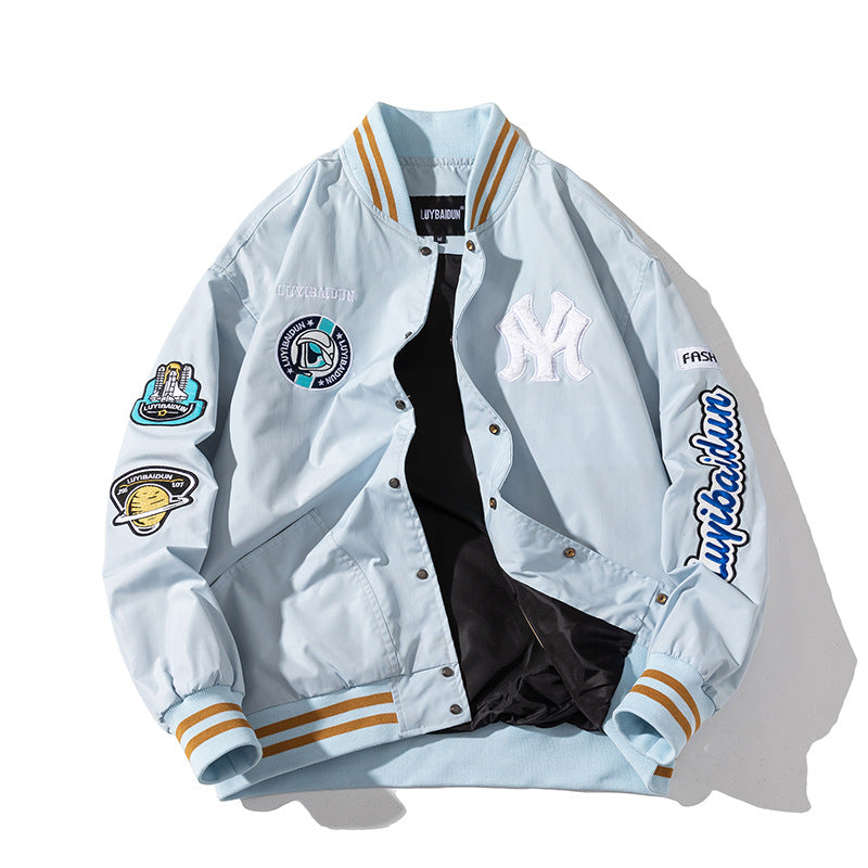 New York NYC Varsity Jacket Casual Baseball Uniform