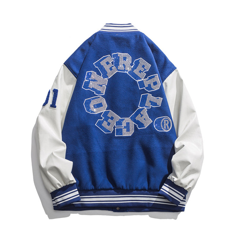 Letterman Jacket Outfit Senior Jackets Varsity Baseball Coat Men's and Women's Baseball Jacket