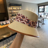 Straw Hat Sun Bucket Hat Summer Outdoor Sun-Proof Beach Hat