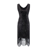 The Great Gatsby Prom Dresses Vintage Women's Sequined Dress Beaded Tassel Dress