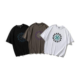 Men T Shirt Summer Casual Tops Men's Clothes Summer Wear Vintage Men's Shorts Casual Drop-Shoulder Printed T-shirt Trendy Men