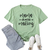 Boy Mama T Shirt Mama in the Making Letter Print T-shirt