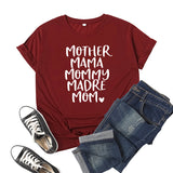 Boy Mama T Shirt Mother Mama Mother Printed Short Sleeve T-shirt