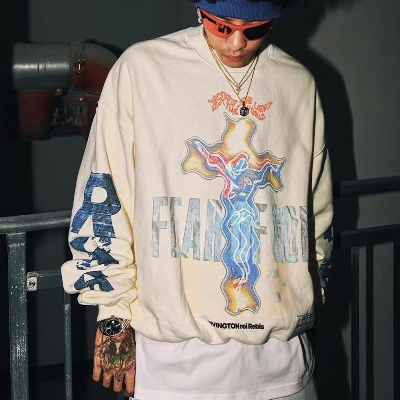 Rrr123 Sweatshirt Fear of God Rrr123 Joint Name Fog Jerry Same Cross Loose