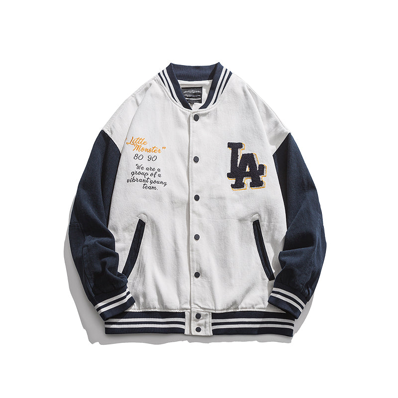 Letterman Jacket Outfit Senior Jackets Varsity Baseball Coat Men's Spring Loose Casual Jacket Men's