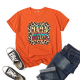 Boy Mama T Shirt Leopard Leopard Print Mama Cita Printed Short Sleeve T-shirt