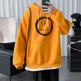 Smiley Face Hoodie Youth Sweater Autumn Loose Men's Coat Autumn Clothing