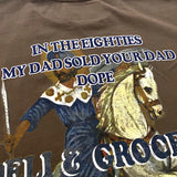 Rrr123 T-Shirt Loose Distressed Knight Printed Short Sleeve