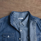 Denim Shirts Men's Long-Sleeved Slim Jacket