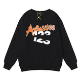 Rrr123 Sweatshirt Rabbit Graffiti Letter Print Loose Terry Sweater
