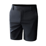 Men Shorts Slim-Fit Solid Color Casual Shorts