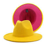 Walter White Fedora Woolen Hat Double-Sided Felt Hat Autumn Winter Retro Fedora Hat