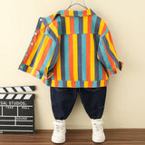 Toddler Boys Jackets Boys' Coat Spring and Autumn Striped