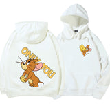 Tom and Jerry Hoodie Hooded Loose Autumn Winter Sweater Men's Jacket