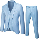 Seersucker Suit Men's Three-Piece Suit