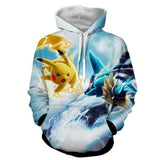 Men and Women Pokemon Pikachu Coat Autumn Couple Anime Sweater 3D Printing
