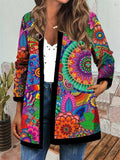 Beth Dutton Outfits Women's Autumn and Winter Personalized Printed Cardigan Casual Jacket