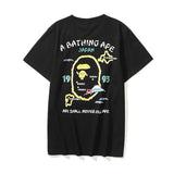 Shark Print T Shirt Summer Golden Printing Plus Size Loose Short Sleeve T-shirt