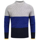 Men's Sweater Pullover Multicolor Stand Collar Sweater