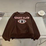 Harvard Sweatshirt Towel Embroidery American Football Letter Embroidered Pullover Sweatshirt