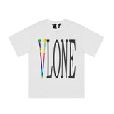 Vlone 21 Summer Large V Color TieDyed Letter Printing Limited Street Tide Tshirt