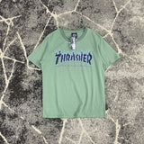 Thrasher T Shirt Niche T-shirt Couple Skateboard Flame T-shirt Summer