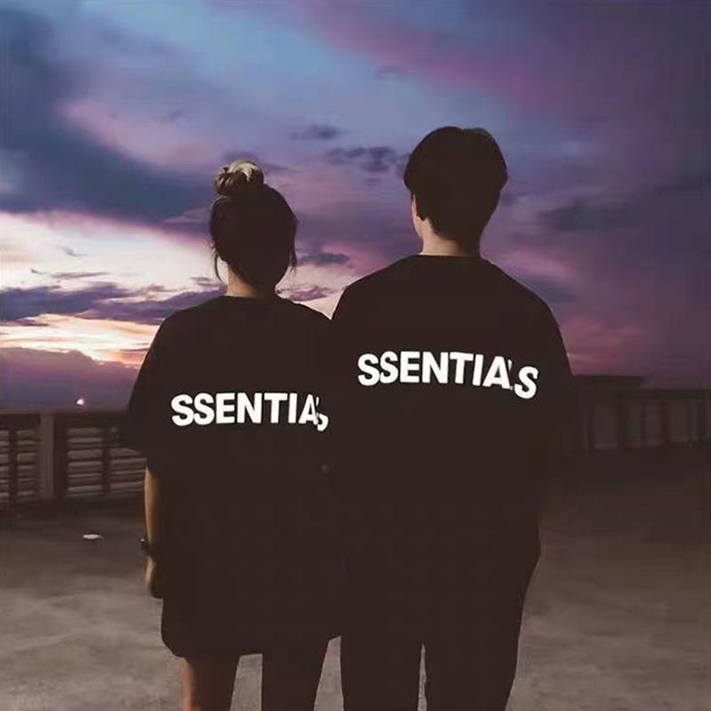 Fog Essentials Tshirts Fog Reflective Essentials Fear Of God High Street Loose Short Sleeve T-shirt Men and Women