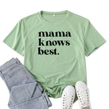 Boy Mama T Shirt Mama Best Letter Print T-shirt