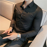 Men's Shirts Embroidered Textured Shirt
