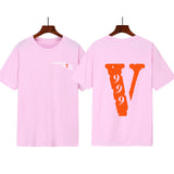 999 Vlone T Shirt Men's Printed Hip-Hop Street Short-Sleeved T-shirt