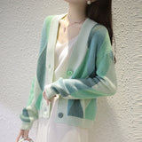 Preppy Aestitic Outfits Knitwear Women's V-neck