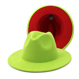 Walter White Fedora Woolen Hat Double-Sided Felt Hat Autumn Winter Retro Fedora Hat
