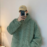 Men's Autumn Winter Coat Winter Men's Hooded Pattern Print Cotton-Padded Jacket