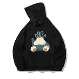 Men and Women Pokemon Pikachu Hoodie Men and Women Youth Loose Shoulder Long Sleeve Top Clothes