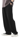 Men Suit Pants Waffle Pants Loose Drooping Casual plus Size