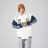 Dodgers Letter Man Jacket Outfit Senior Jackets Varsity Baseball College Coat Men's Spring and Autumn Loose