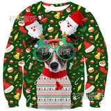 Black Christmas Sweater 3D Printed Christmas Series round Neck Sweater