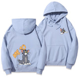 Tom and Jerry Hoodie Brushed Hoody Men's Hooded Autumn and Winter Loose Coat