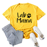 Boy Mama T Shirts Lab Mama Letter Print Short-Sleeve T-shirt