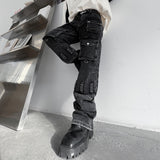J Shaped Jeans Autumn Men's Pants Multi-Pocket Jeans Trousers