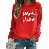 Boy Mama T Shirt Football Mama Printed round Neck